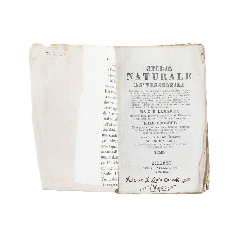 Lamarck & Mirbel - Storia Naturale de' Vegetabili (1835-1837) tomo I e III