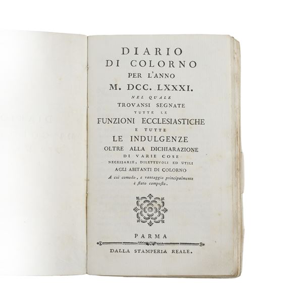Diario di Colorno per l’anno M.DCC. LXXXI