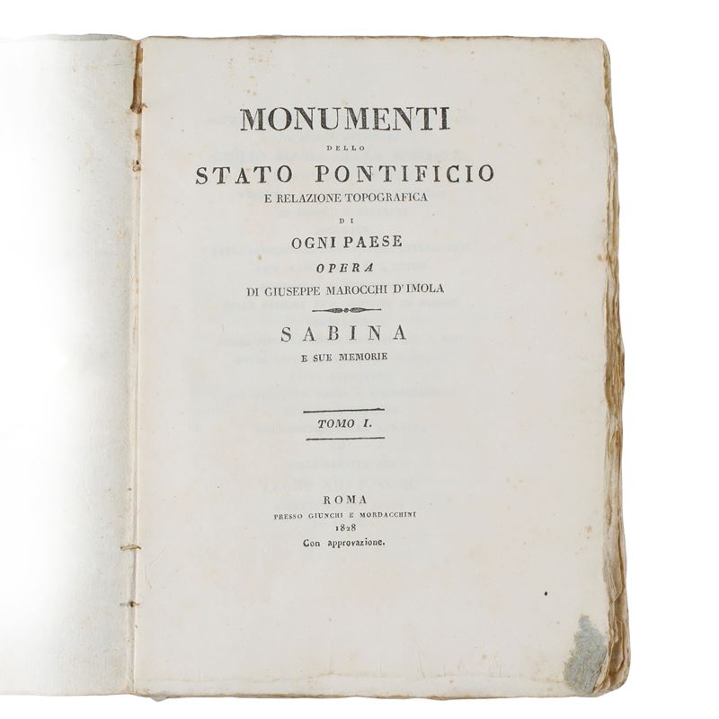 Monumenti dello Stato Pontificio e Relazione Topografica – G. Marocco, 14 volumi
