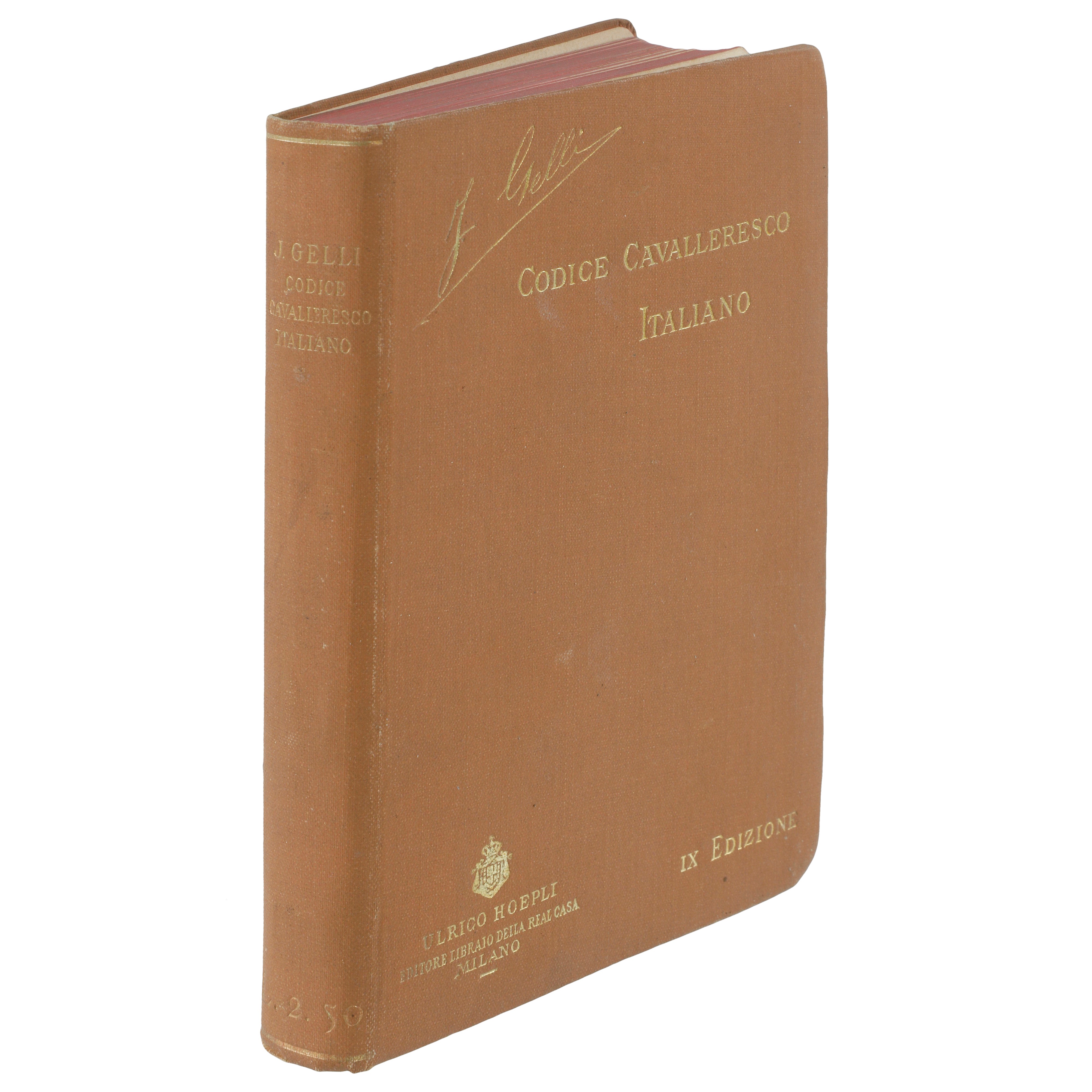 [Manuali Hoepli] Jacopo Gelli – Codice Cavalleresco Italiano