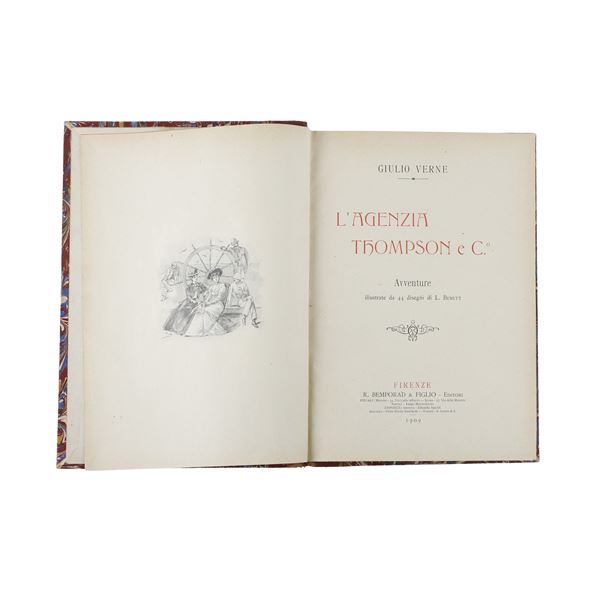 Collezione di "Viaggi Straordinari" di Giulio Verne (7 volumi)