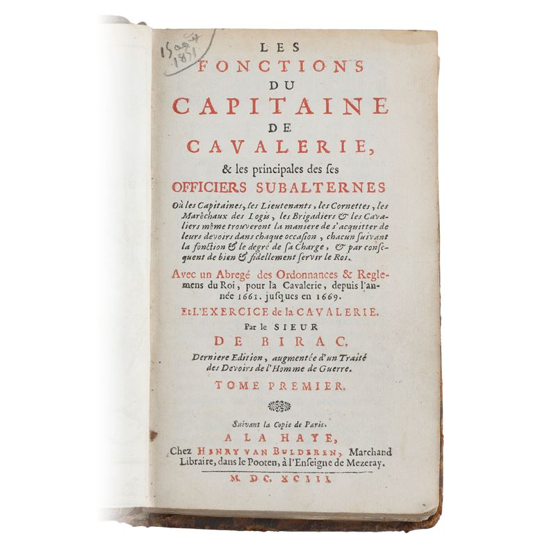 Les Functions du Capitaine de Cavallerie & les principales des ses officiders subalterbnes