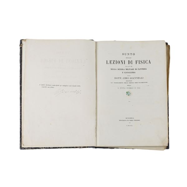 Giannelli Ciro, Sunto delle Lezioni di Fisica (1869)