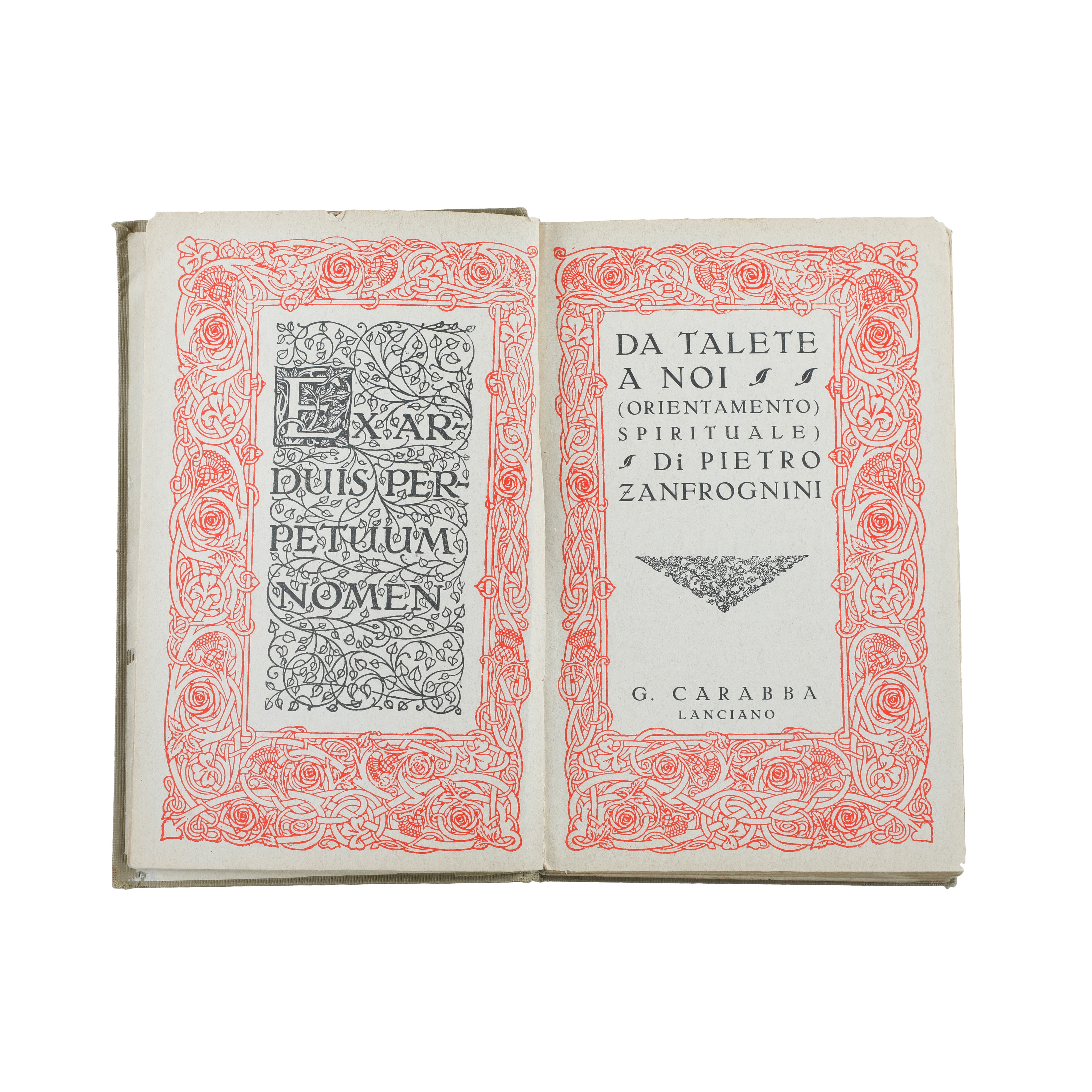 ​ZANFROGNINI, Pietro. Da Talete a noi (Orientamento spirituale). Lanciano, Giuseppe Carabba Edito...
