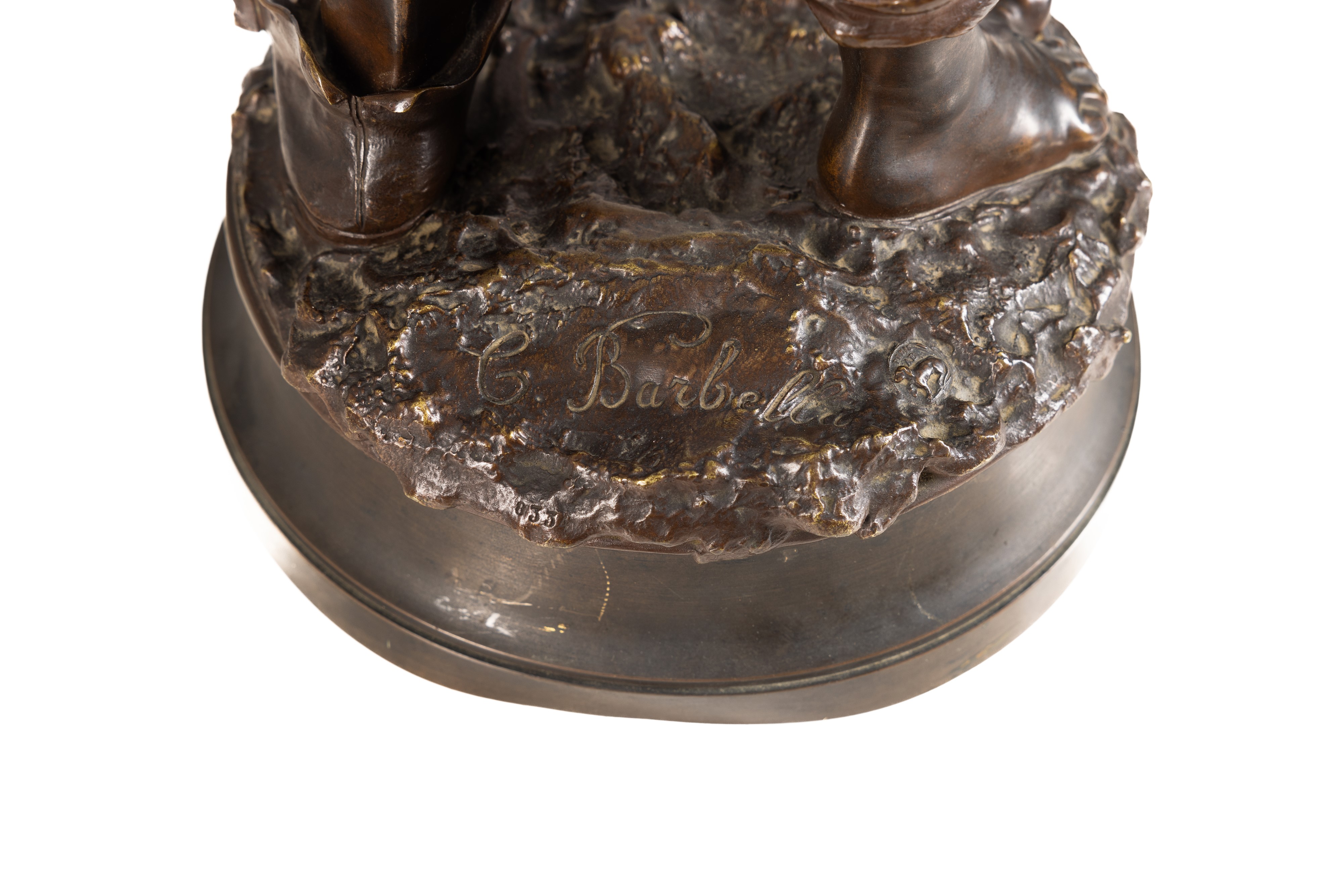 Costantino Barbella - Grande scultura in bronzo 'Su su....'