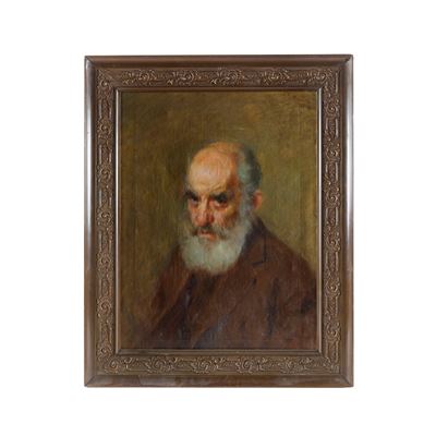 Ritratto di uomo barbuto, olio su tela