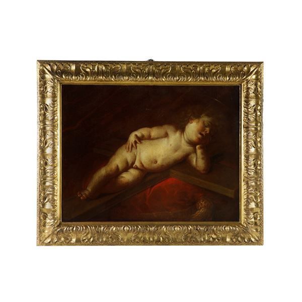 Pittore Genovese - Sonno di Gesù bambino