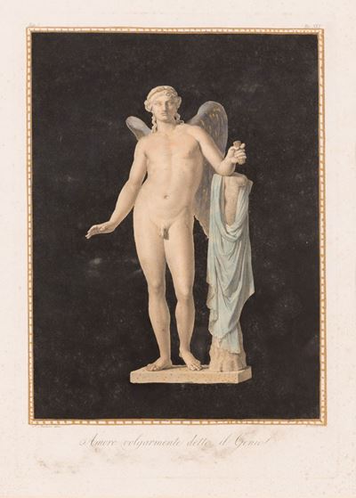 Stampa Neoclassica "amore Volgarmente Detto Genio"