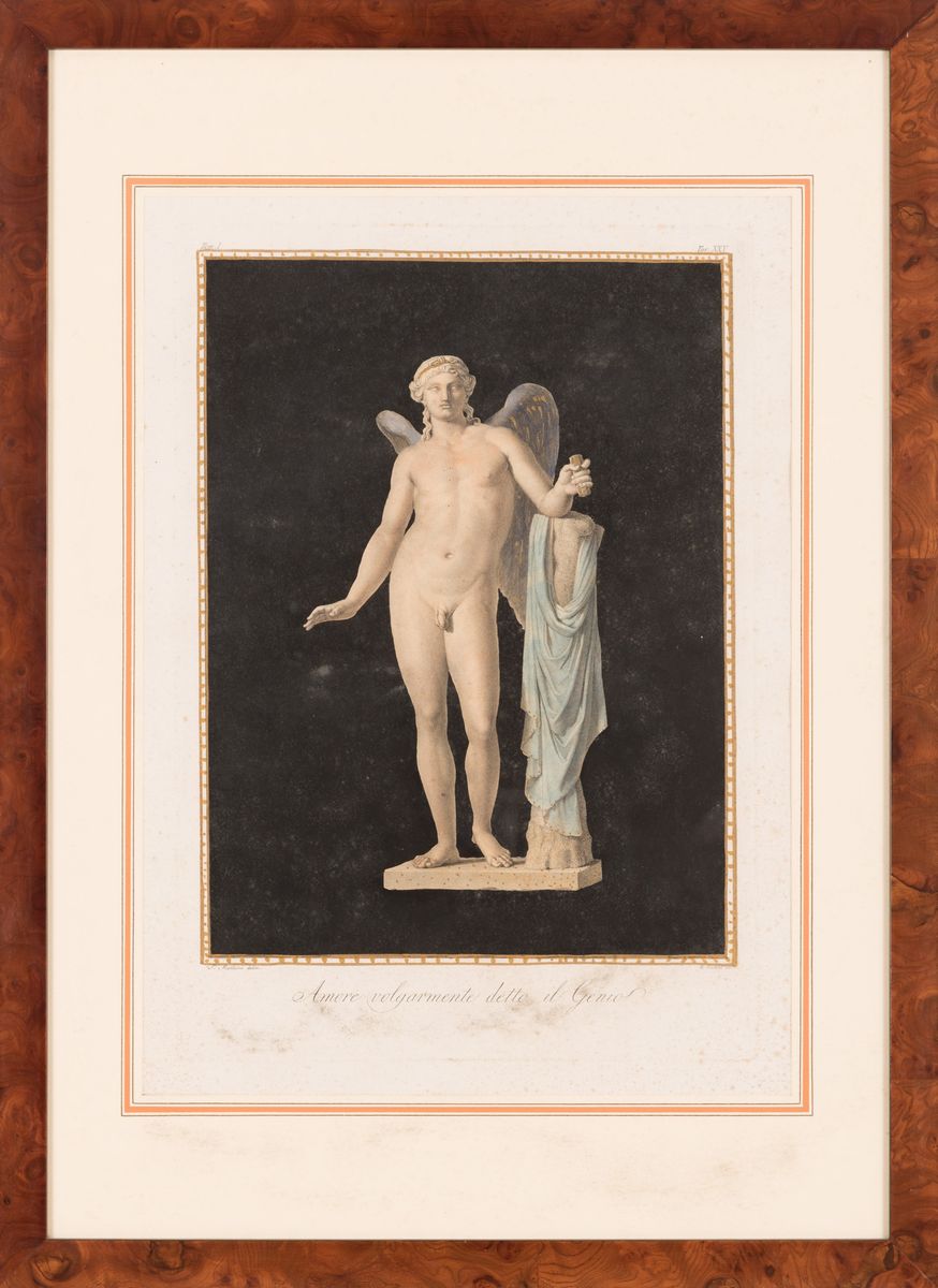 Stampa Neoclassica "amore Volgarmente Detto il Genio"