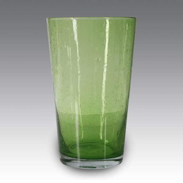 Ercole Barovier - Vaso in vetro verde, produzione Barovier - Italia