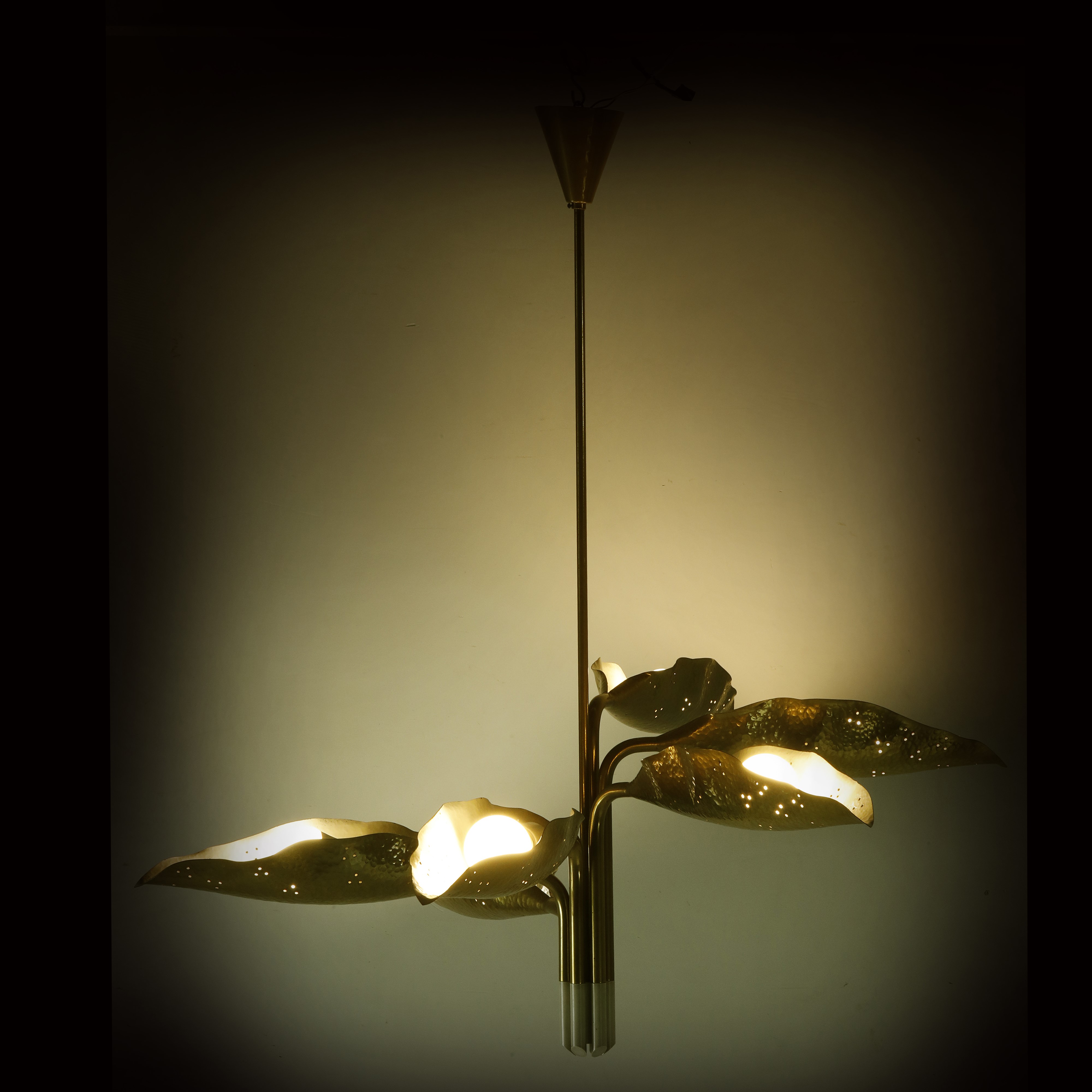 Angelo Lelii - Lampada a sospensione a sei luci per Arredoluce