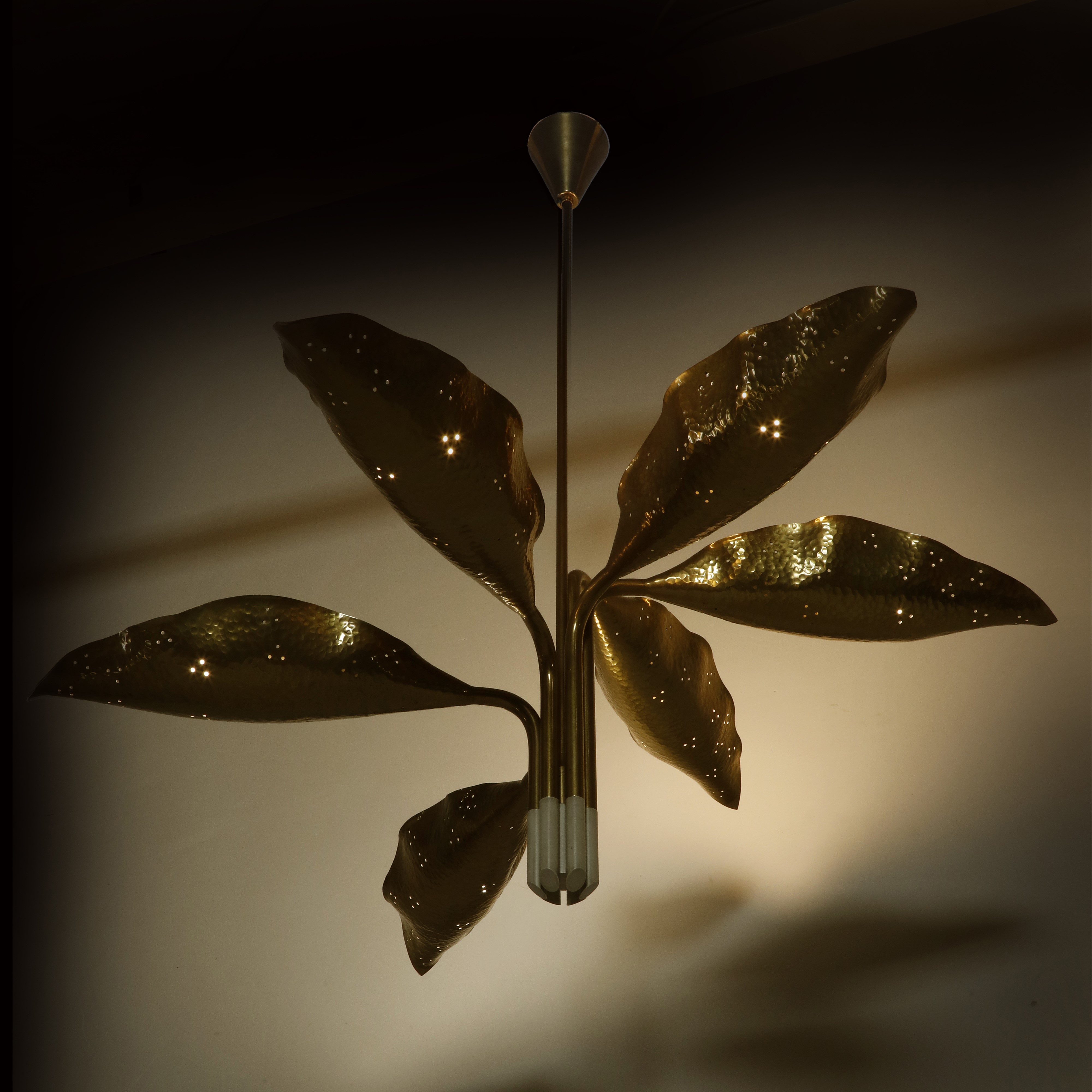 Angelo Lelii - Lampada a sospensione a sei luci per Arredoluce