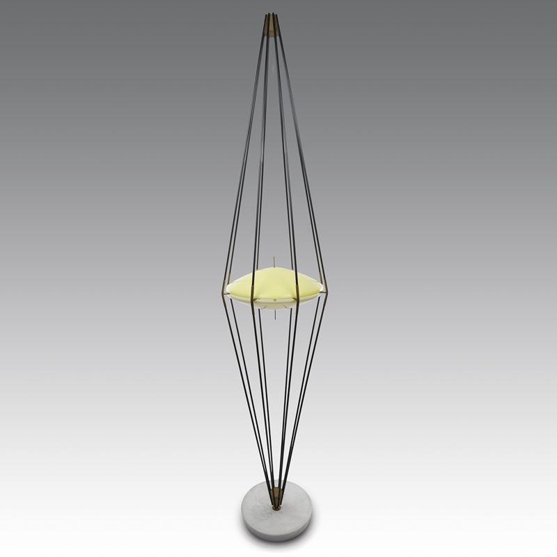 Angelo Lelii - Lampada da terra a due luci modello “12628” “Siluro”, 1957