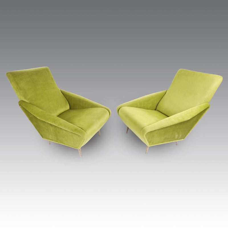 Gio Ponti - Coppia di poltrone modello 807 Distex, produzione Cassina