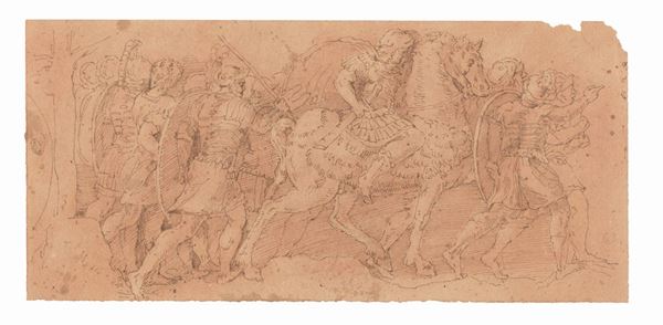 Anonimo del XVIII secolo - Scena di battaglia