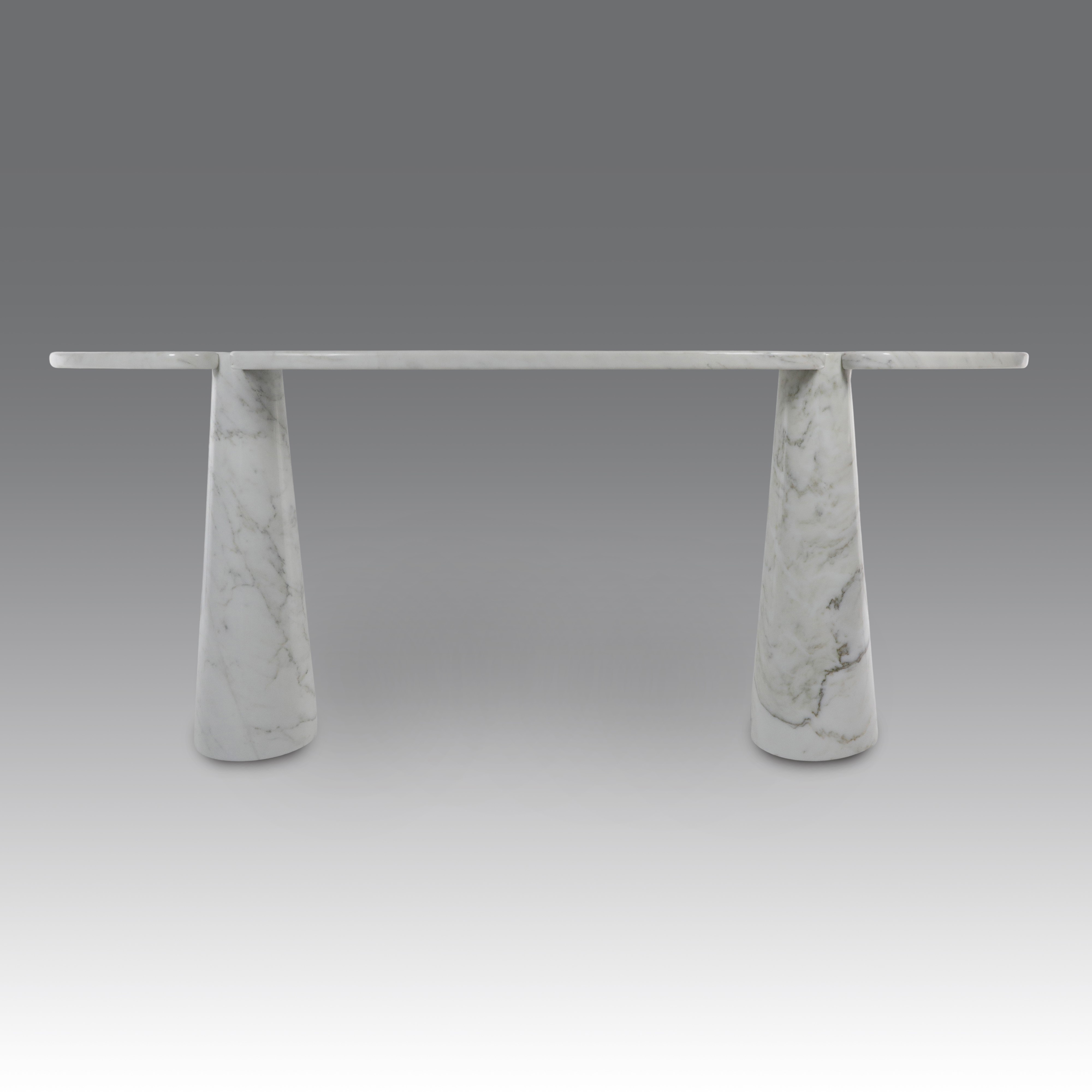 Angelo Mangiarotti - Console “Eros”, produzione Skipper (Italia), marmo bianco Carrara