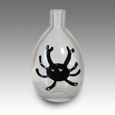 Vaso “4426” in vetro iridato con figura di granchio, Venini (Italia), 1950