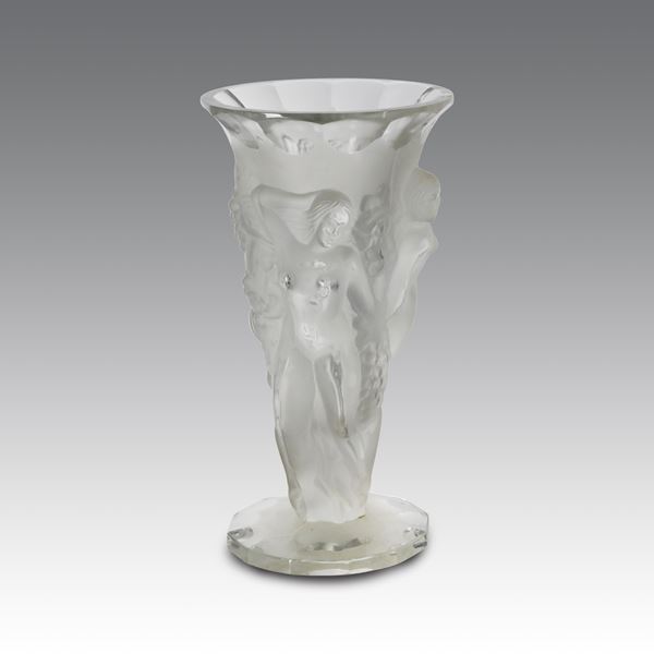 Arthur Plewa - Vaso "Trois Bacchantes", Collezione "Ingrid" - Manifattura Curt Schlevogt - Boemia