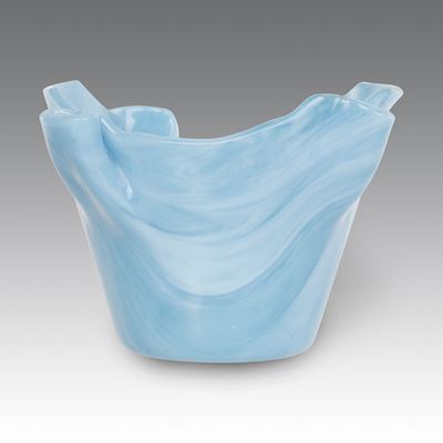 Vaso a fazzoletto in vetro di Murano (produzione Murano, Italia), 1970