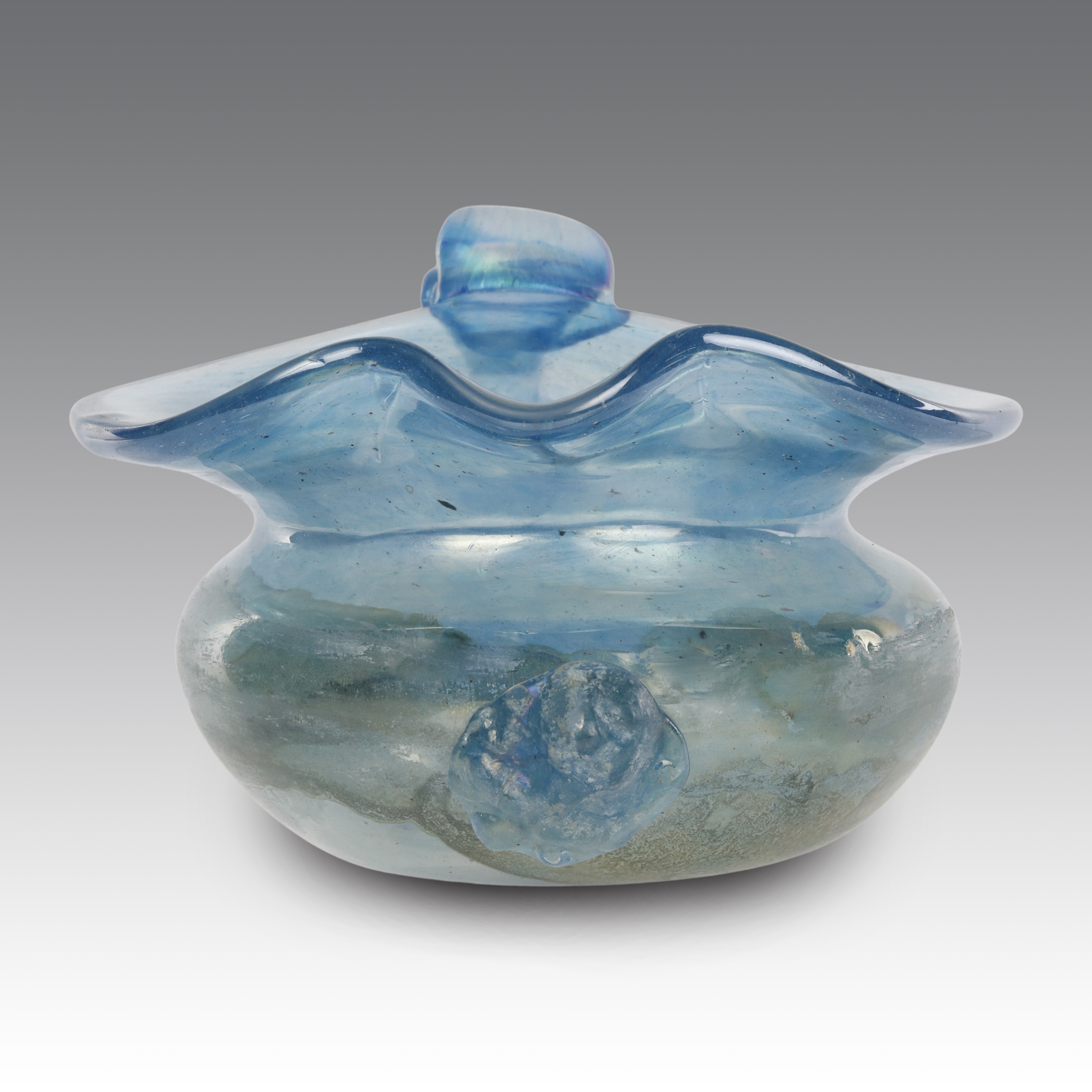 Produzione Murano, Versatoio in vetro iridescente a pastiglia applicata, 1960