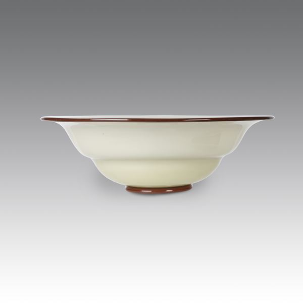 Centrotavola vetro bianco Barovier