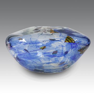 Vaso in vetro sommerso, produzione Murano (Italia), 1970
