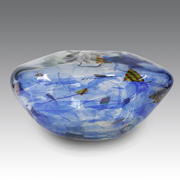 Angelo Rinaldi - Vaso in vetro sommerso, produzione Murano - Italia