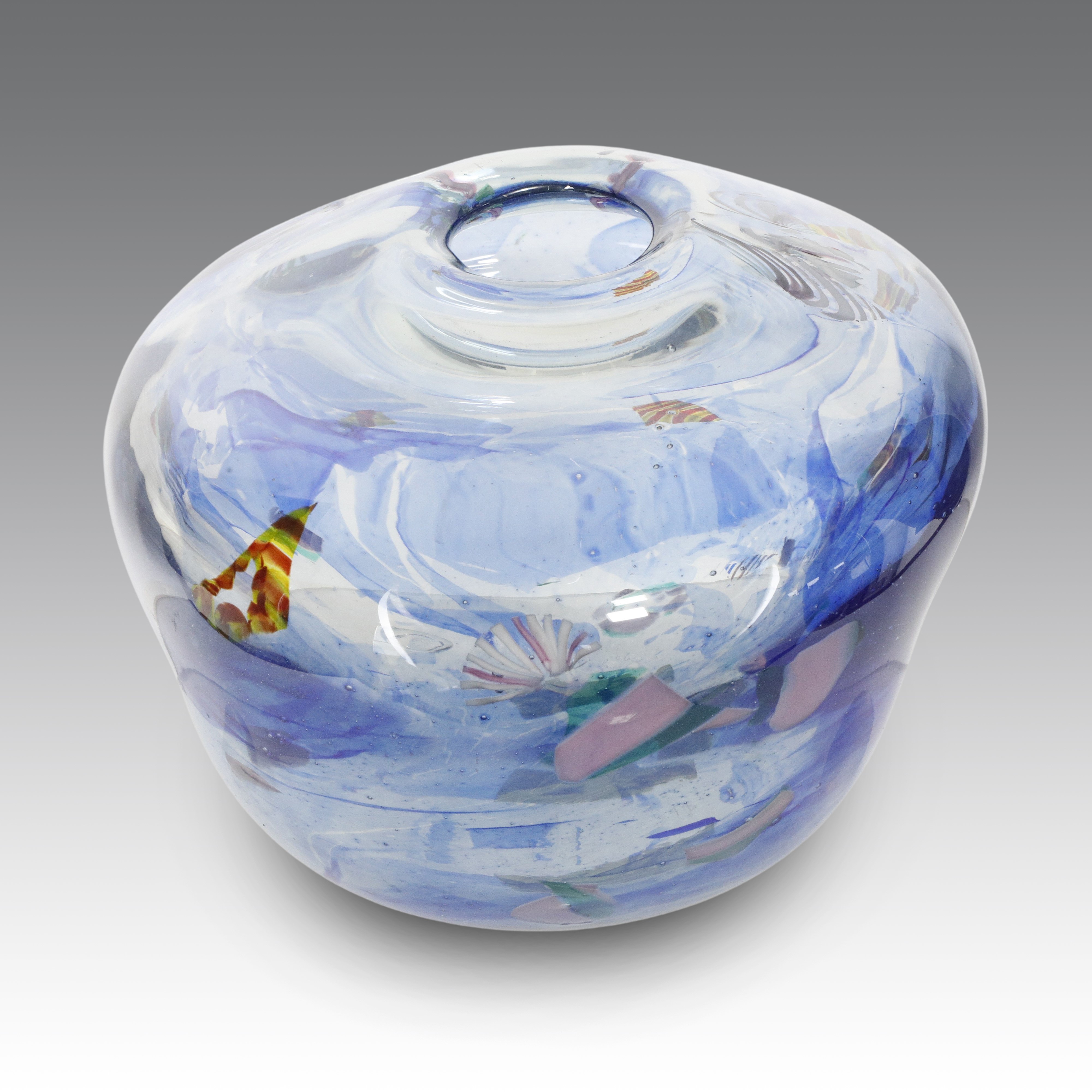 Angelo Rinaldi - Vaso in vetro sommerso, produzione Murano (Italia), 1970