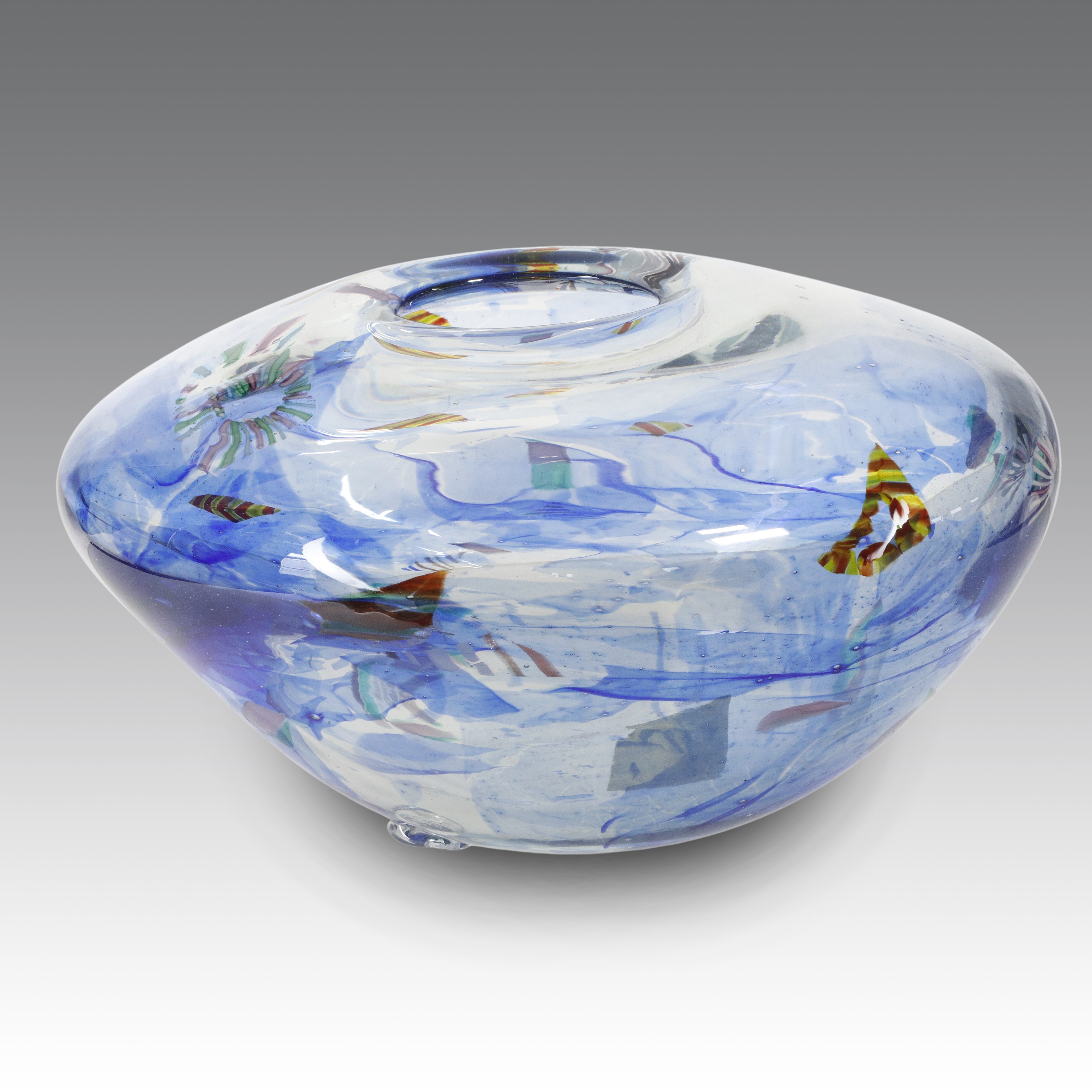 Angelo Rinaldi - Vaso in vetro sommerso, produzione Murano (Italia), 1970