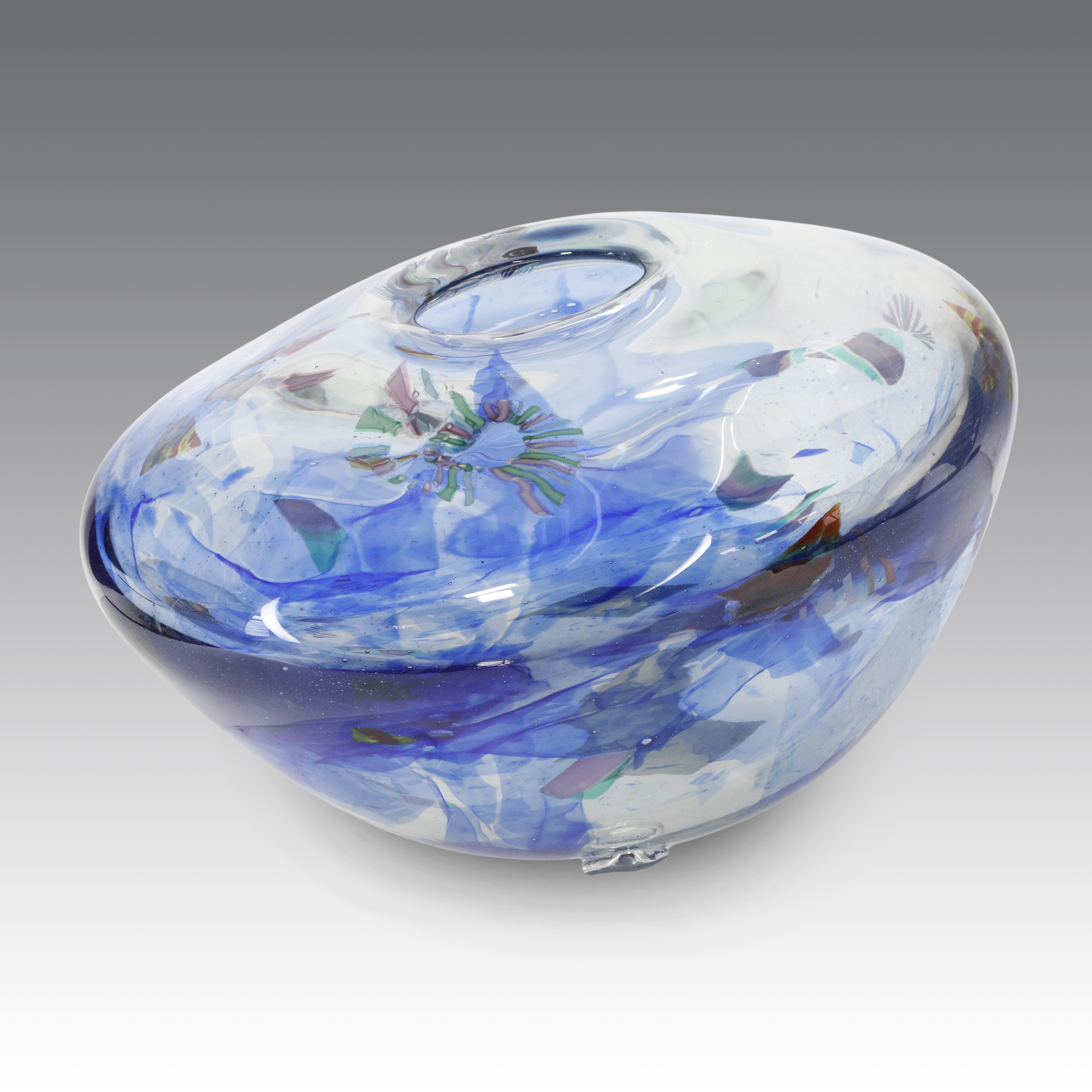 Angelo Rinaldi - Vaso in vetro sommerso, produzione Murano (Italia), 1970