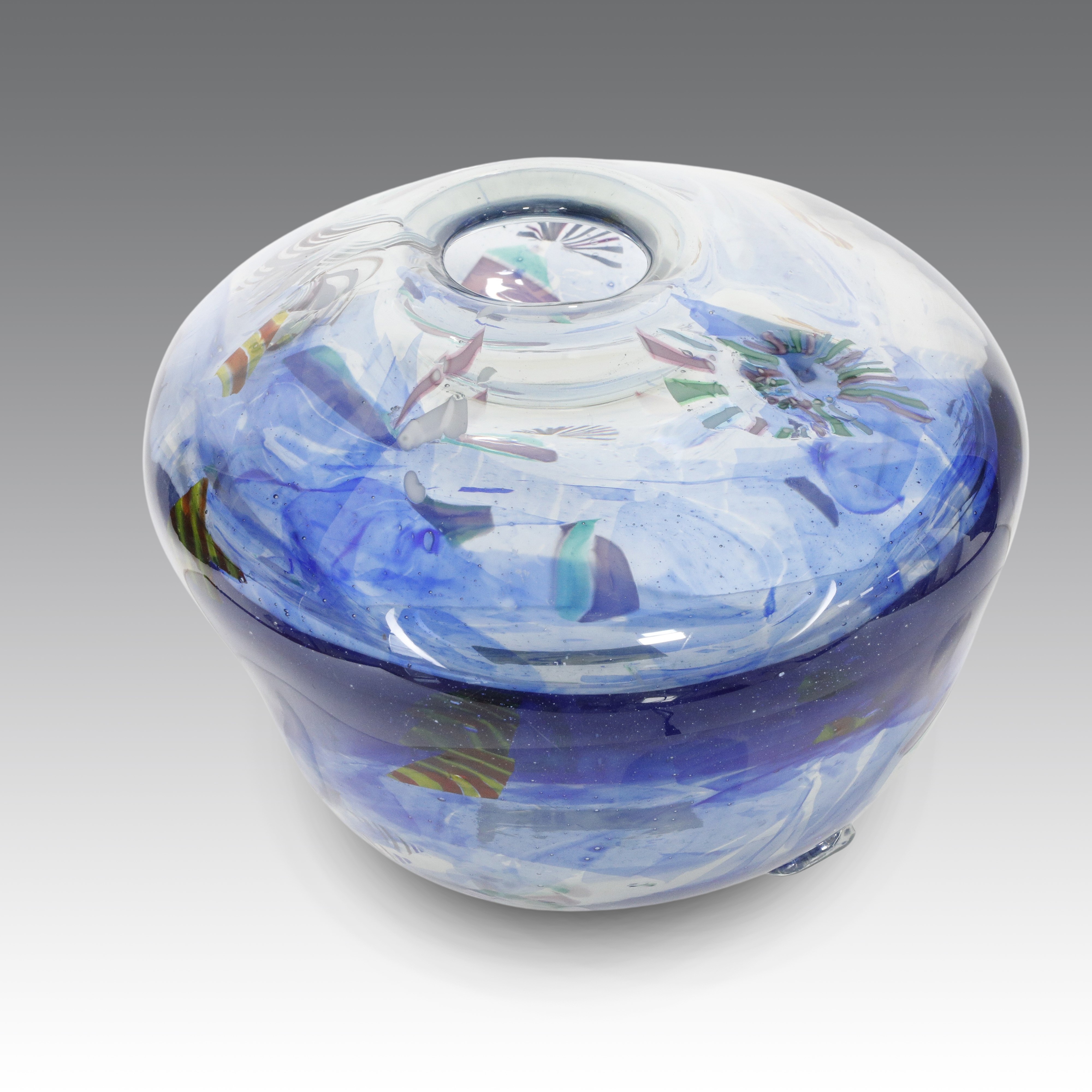 Angelo Rinaldi - Vaso in vetro sommerso, produzione Murano (Italia), 1970