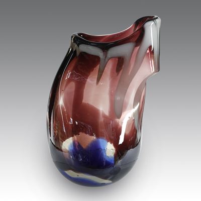 Vaso in vetro sommerso “Cavallo” (Murano), Italia
