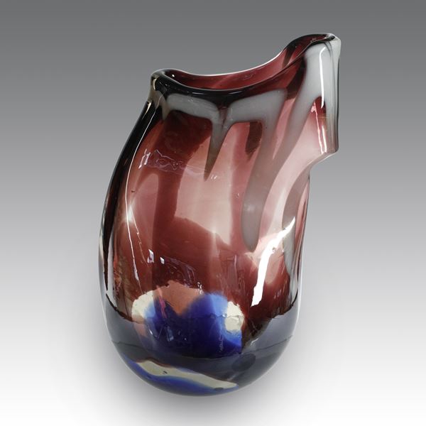 Angelo Rinaldi - Vaso in vetro sommerso produzione Murano - Italia