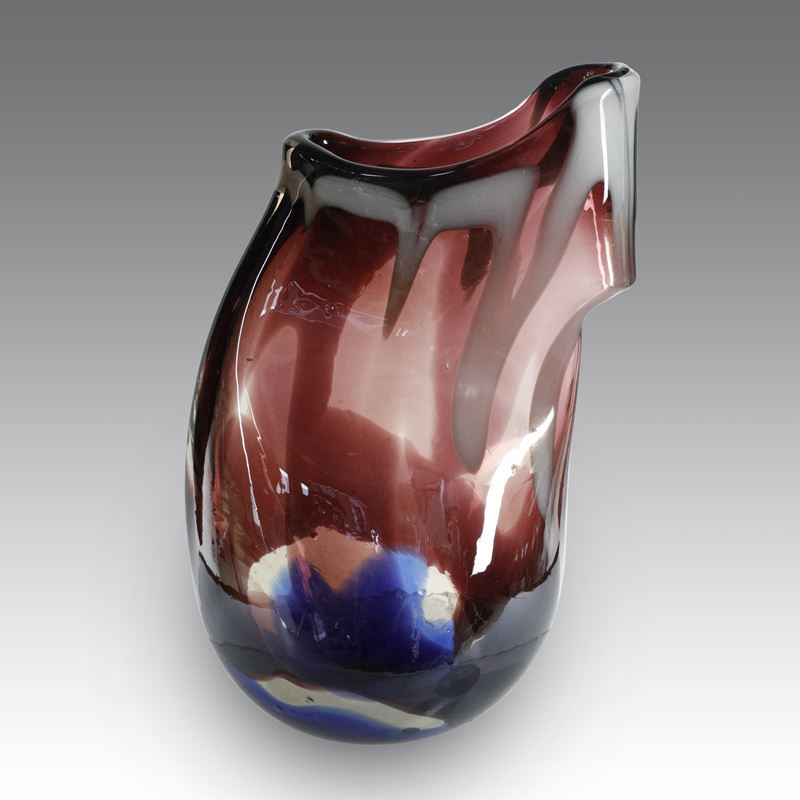 Angelo Rinaldi - Vaso in vetro sommerso “Cavallo” (Murano), Italia