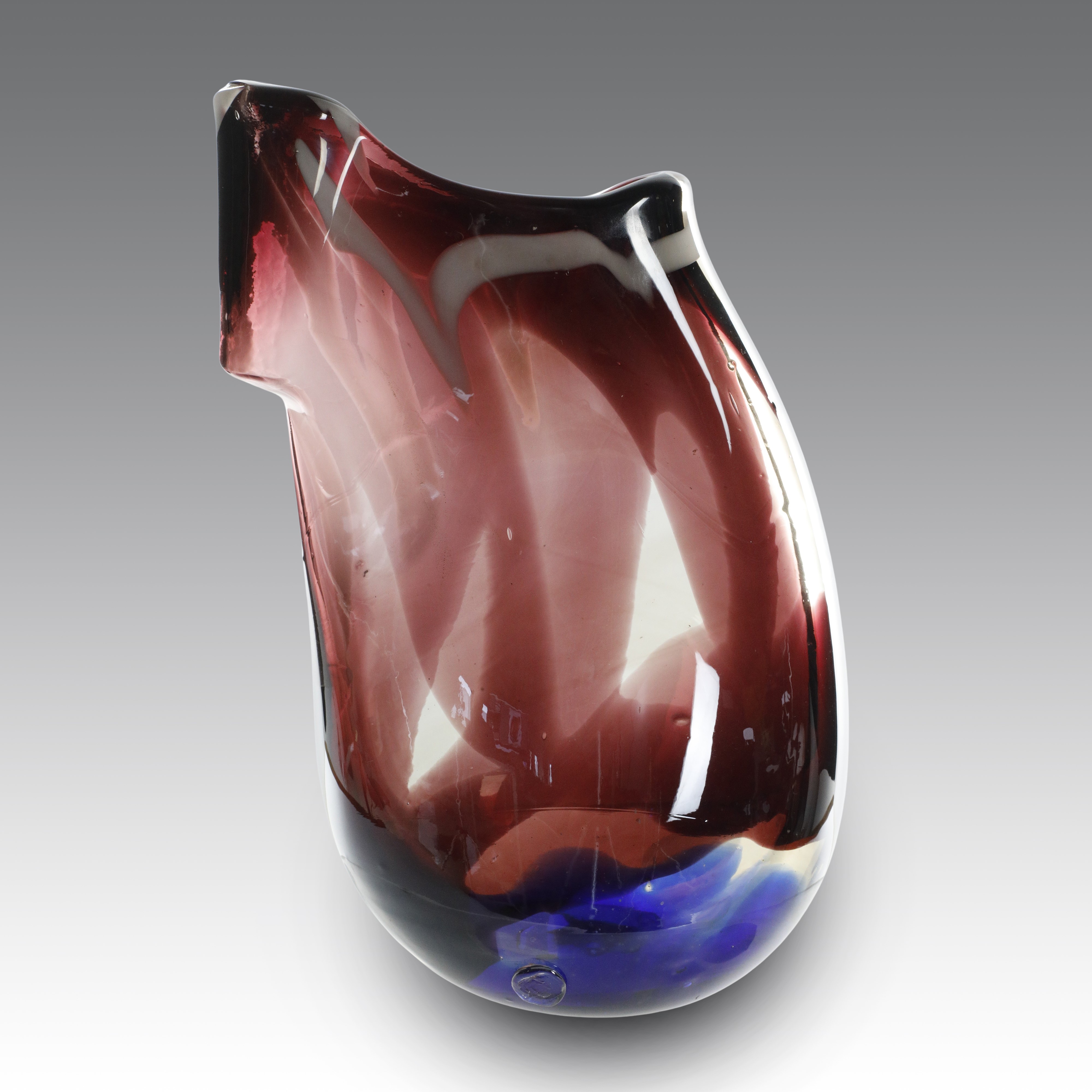 Angelo Rinaldi - Vaso in vetro sommerso “Cavallo” (Murano), Italia