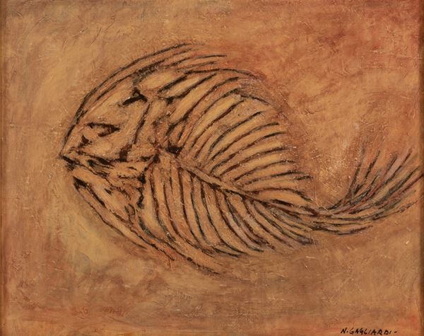 Nino Gagliardi - Reperto fossile di pesce