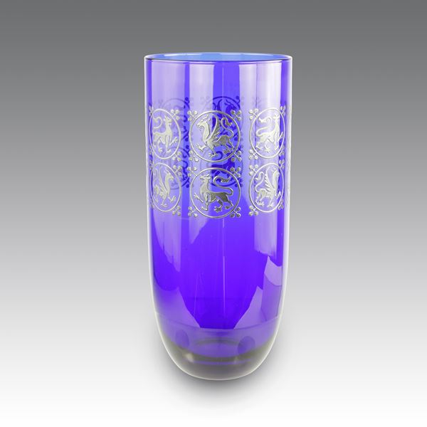 Ettore  Sottsass - Vaso Sottsass blu