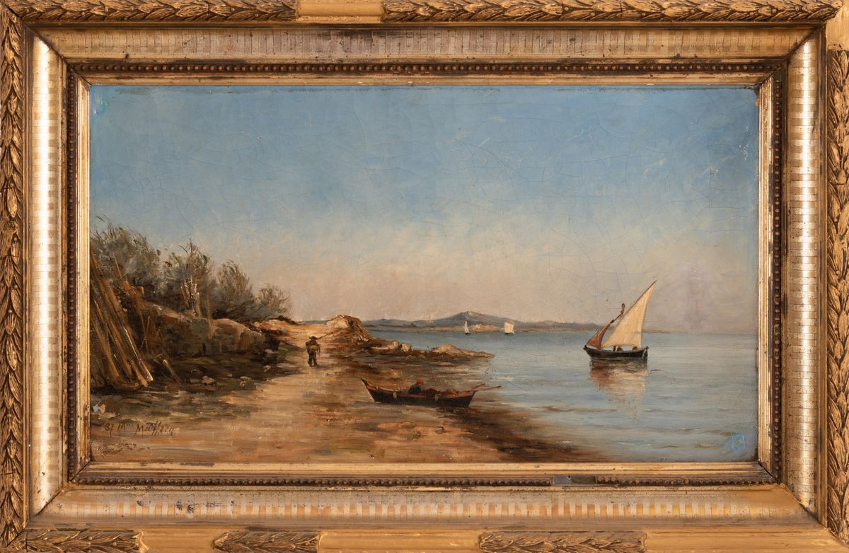 Veduta Marina in Cornice Dorata