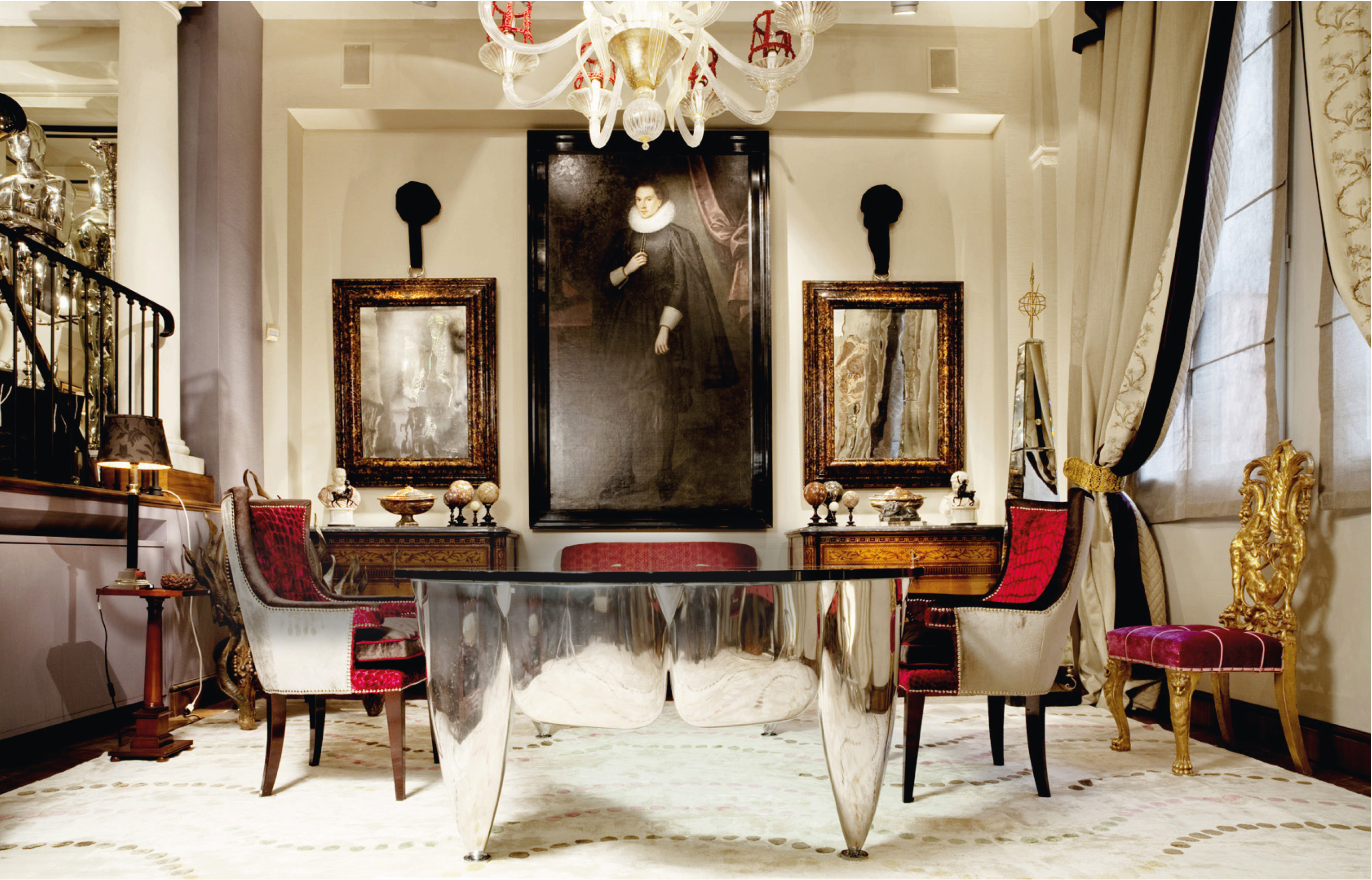 Celeste Dell'anna - The Bite Table. Grande tavolo scultoreo in fusione di alluminio con piano in ...