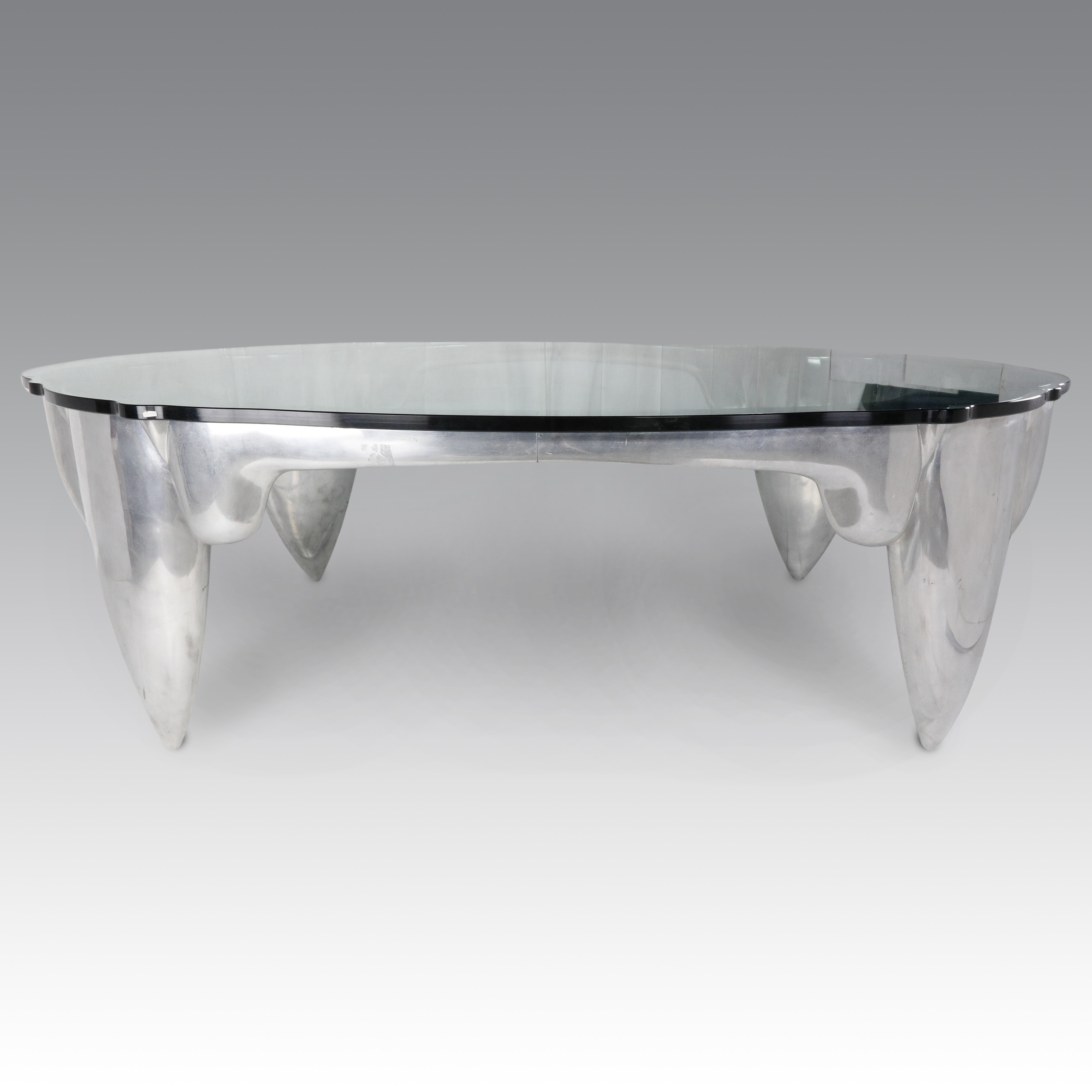 Celeste Dell'anna - The Bite Table. Grande tavolo scultoreo in fusione di alluminio con piano in ...