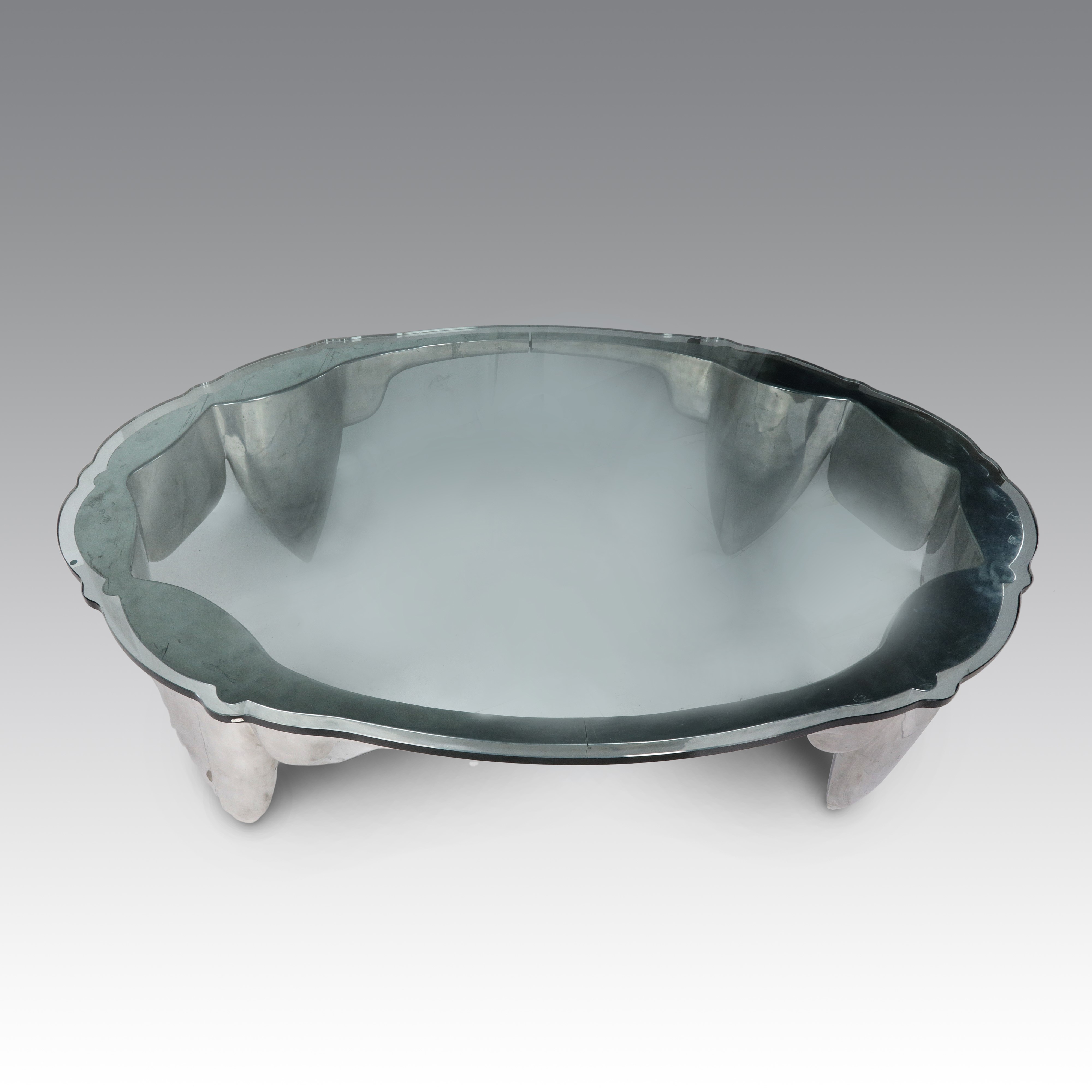 Celeste Dell'anna - The Bite Table. Grande tavolo scultoreo in fusione di alluminio con piano in ...