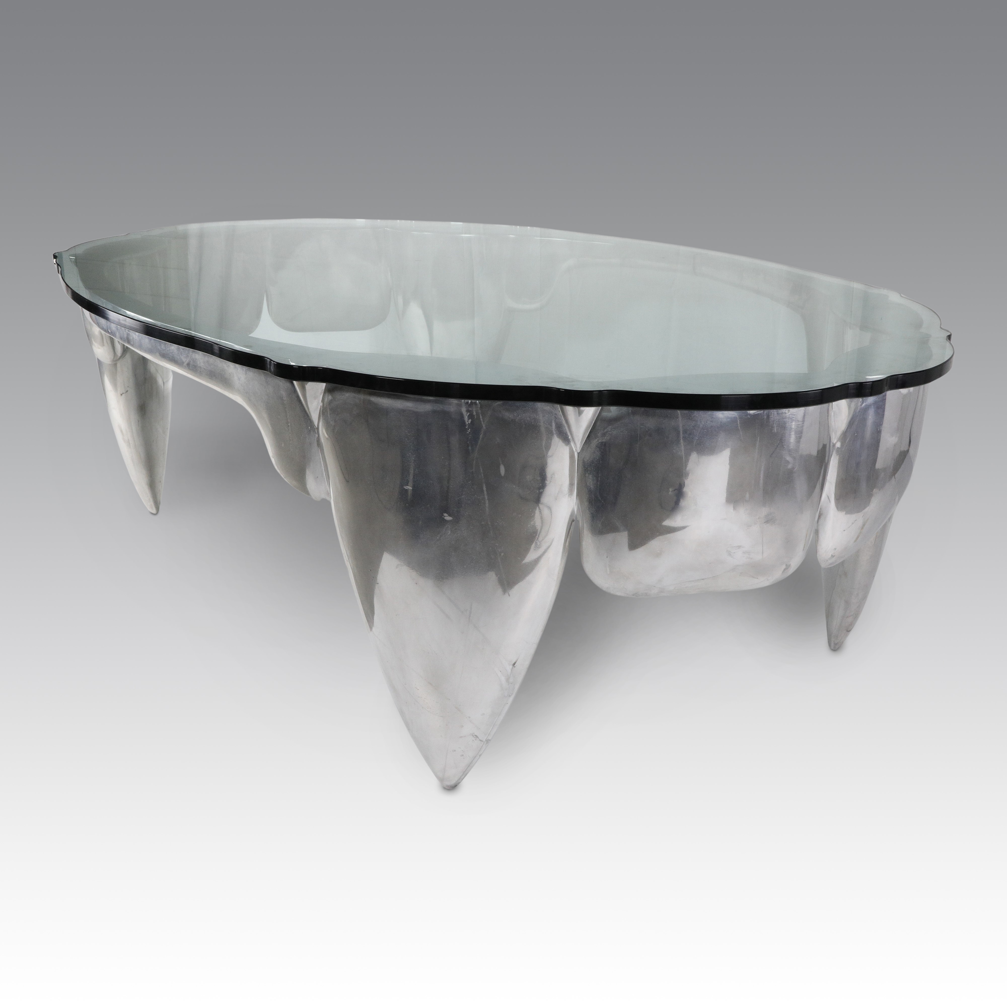 Celeste Dell'anna - The Bite Table. Grande tavolo scultoreo in fusione di alluminio con piano in ...