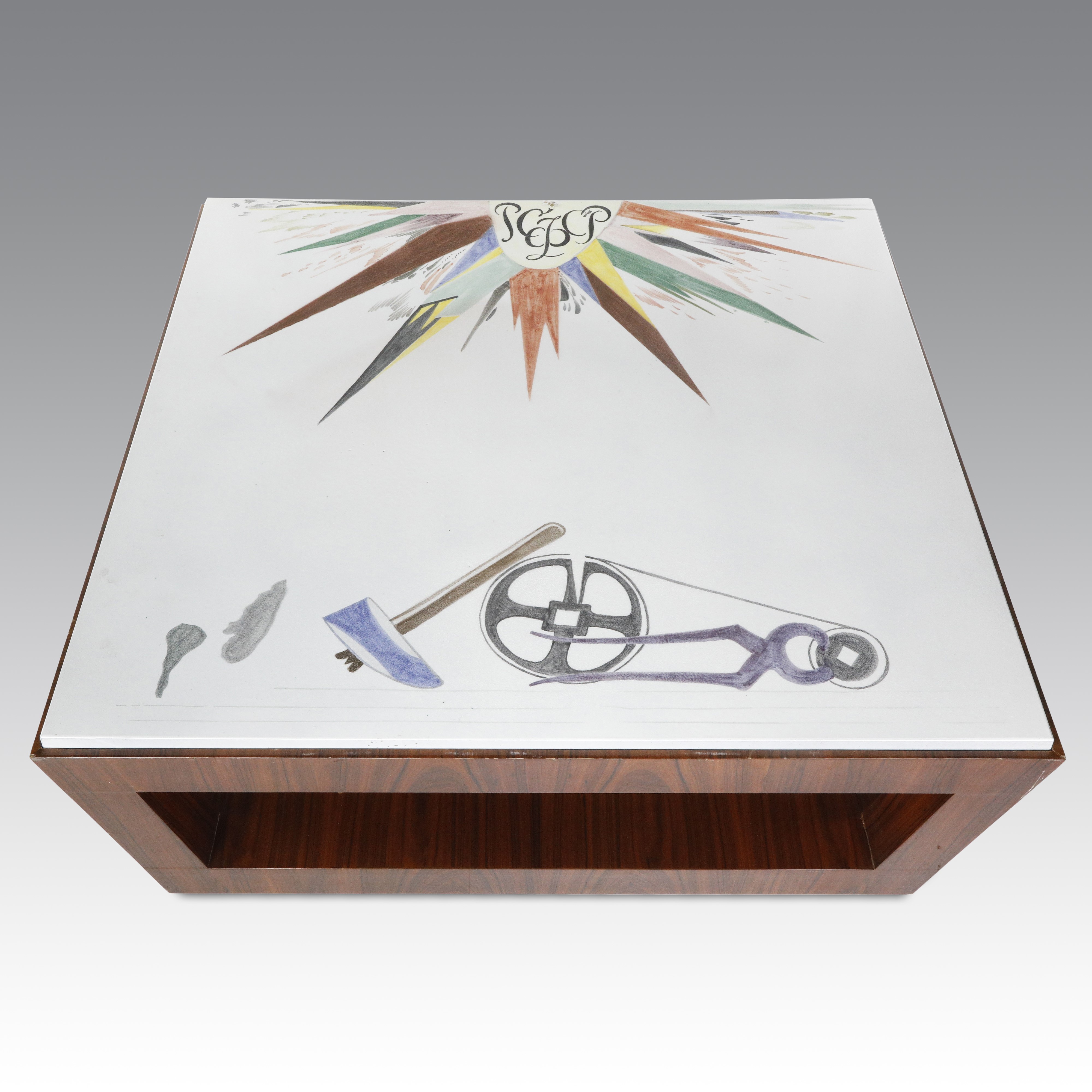 Celeste Dell'anna - Tavolo da centro in zebrano “Turning the Tables” (limited edition) con piano ...