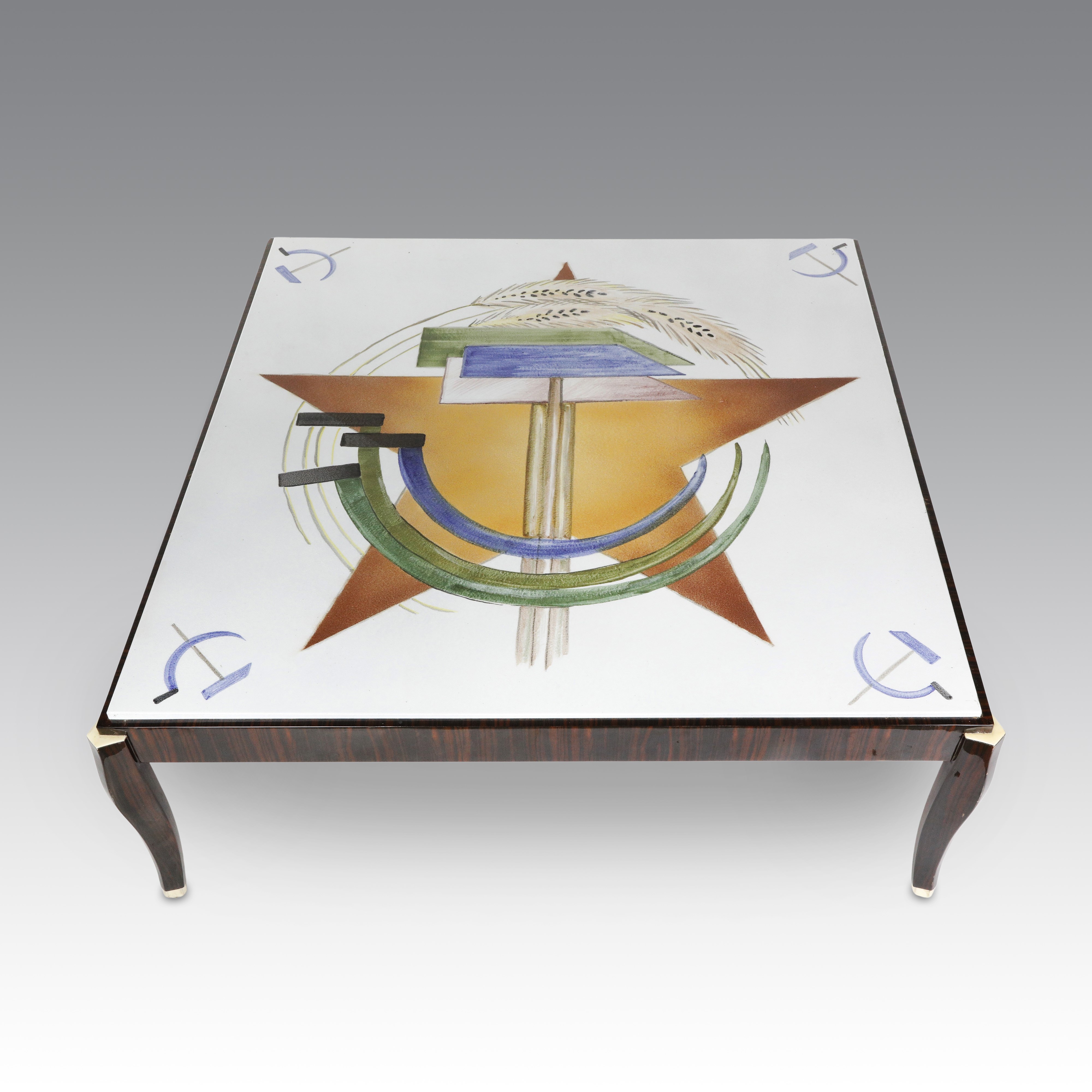 Celeste Dell'anna - Tavolo da centro “Turning The Tables” (limited edition) con piano dipinto su ...
