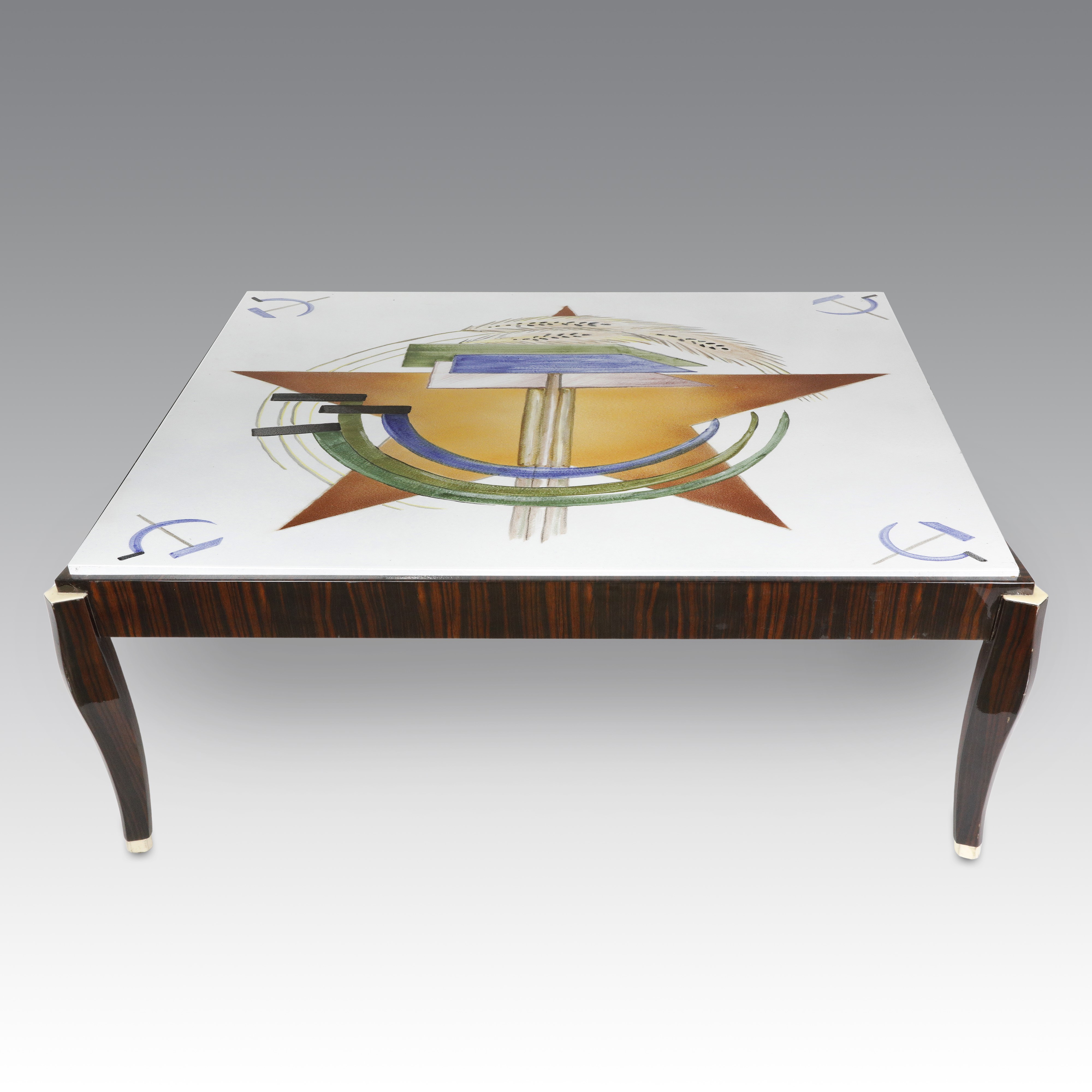 Celeste Dell'anna - Tavolo da centro “Turning The Tables” (limited edition) con piano dipinto su ...