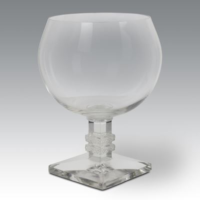 Lalique, Coppa sferica in vetro (produzione Belgio)