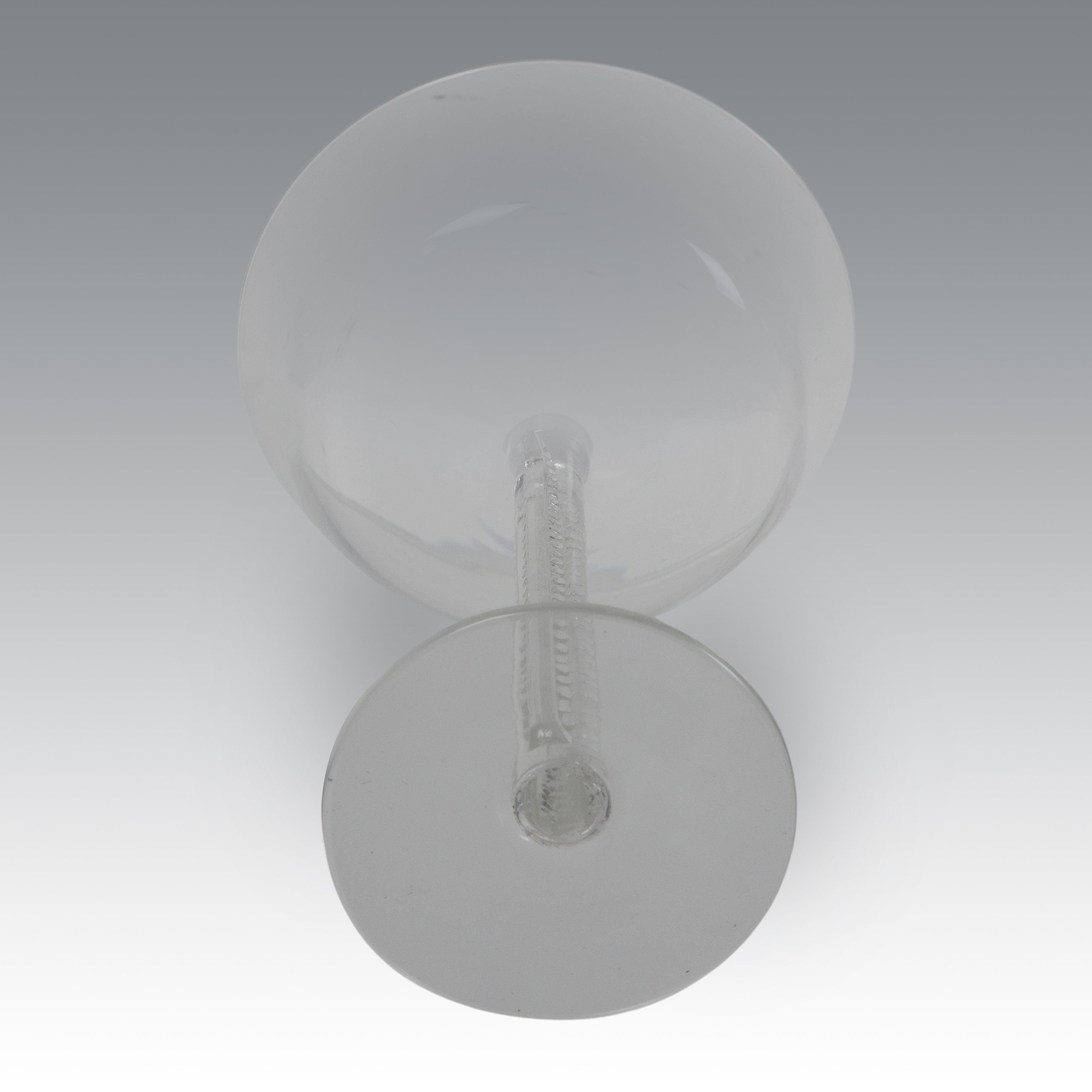 Lalique, Coppa in vetro a stelo doppio (produzione Belgio)