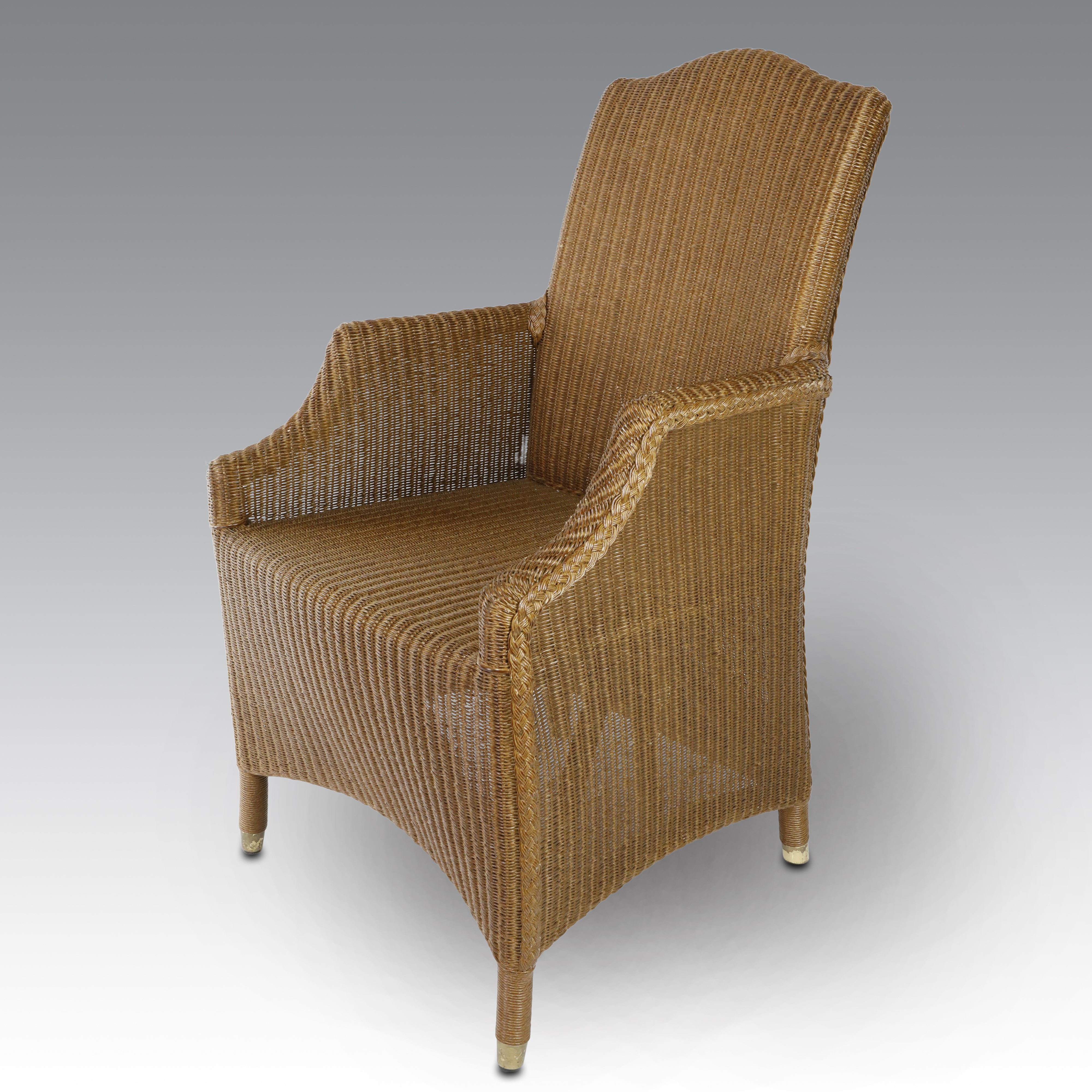 Celeste Dell'anna - Poltroncina in Lloyd Loom con filo metallico rivestito di carta kraft ritorta