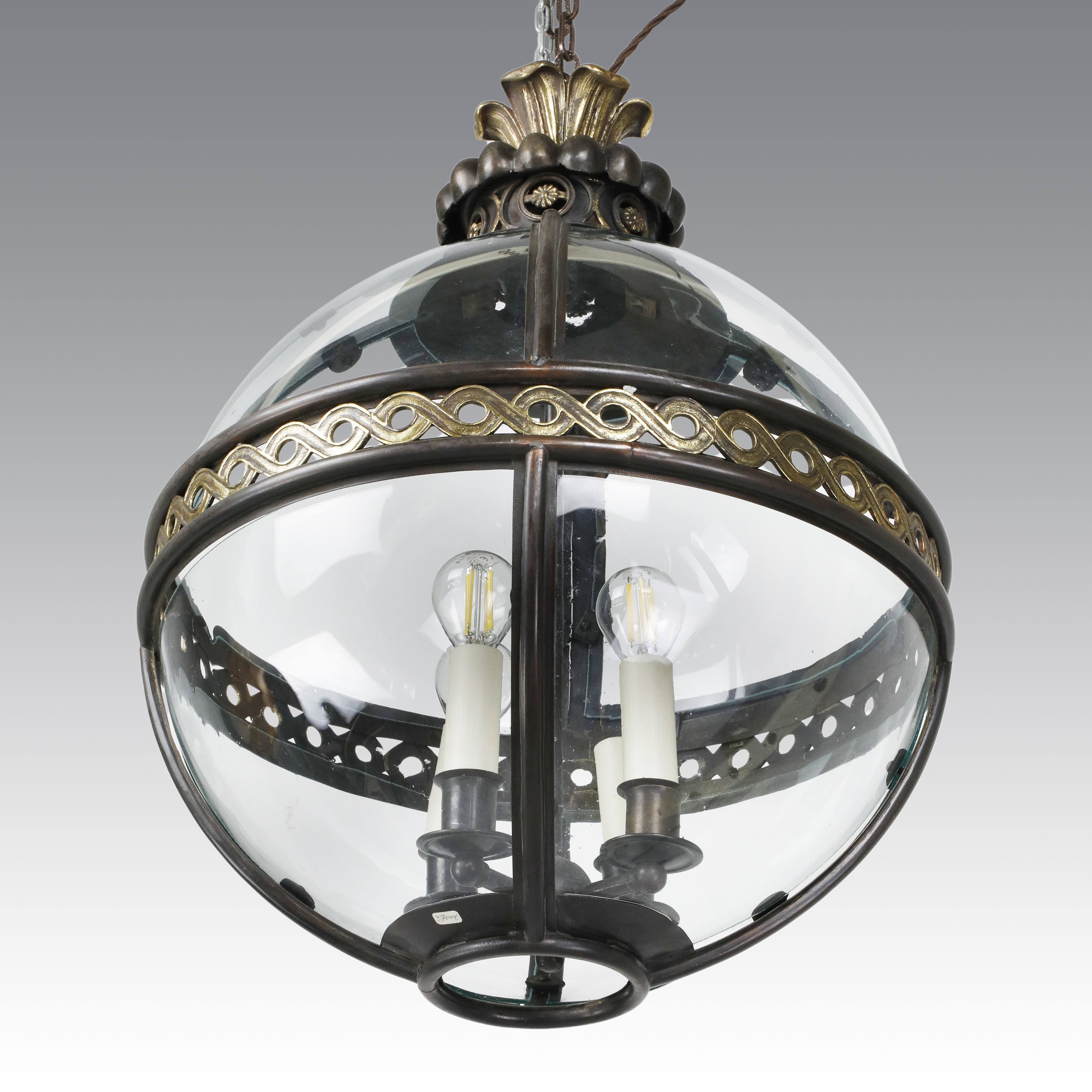 Jamb London, Original Globe Lantern (lanterna in bronzo con inserti dorati e calotte in vetro)
