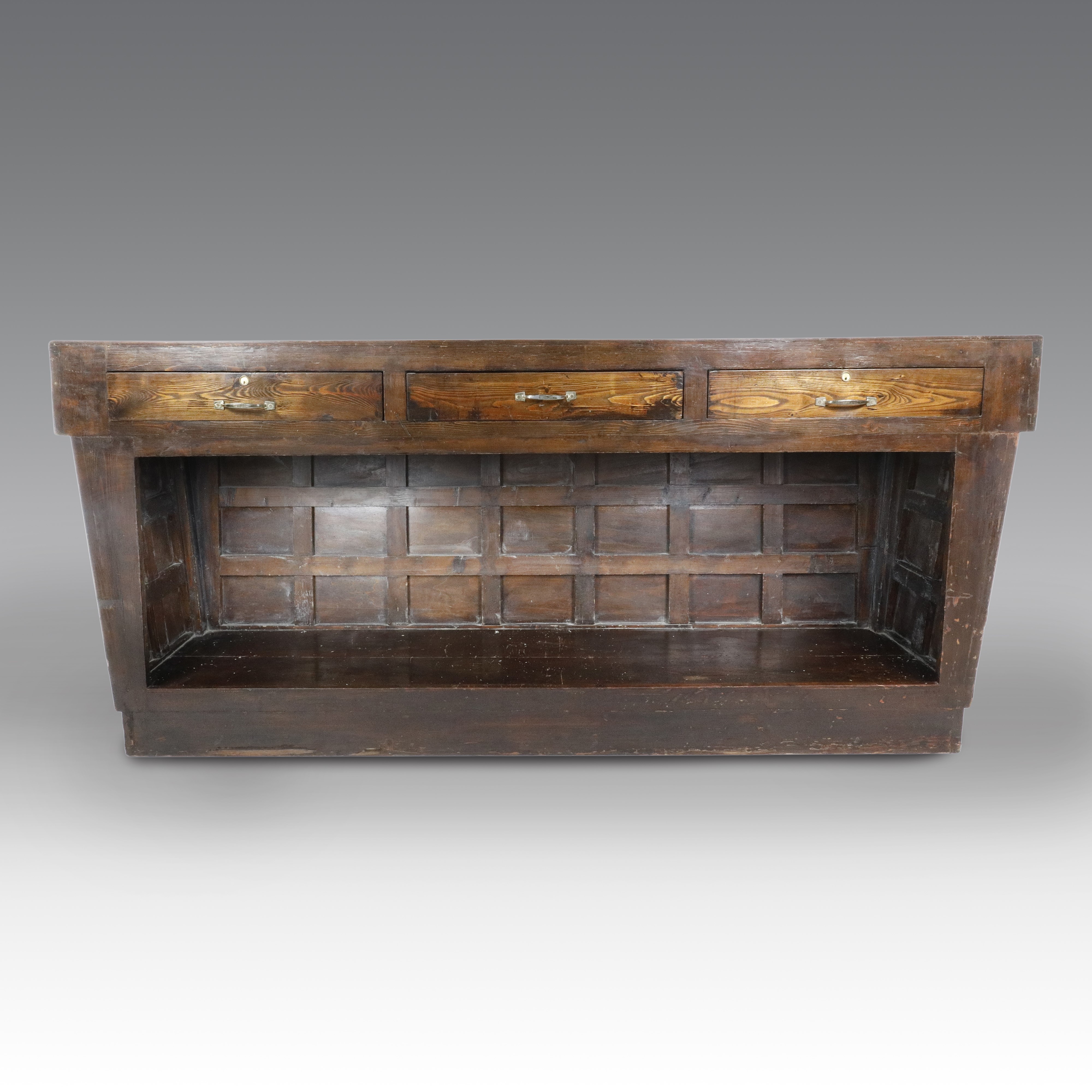Bancone Art Déco Sunray, arredo da interno, misure cm 95x212x61